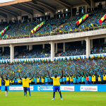 르완다의 주요 축구팀 - Rwandan Football Derby Atmosphere**

"A vibrant and energetic crowd at a Rwandan football derby matc...