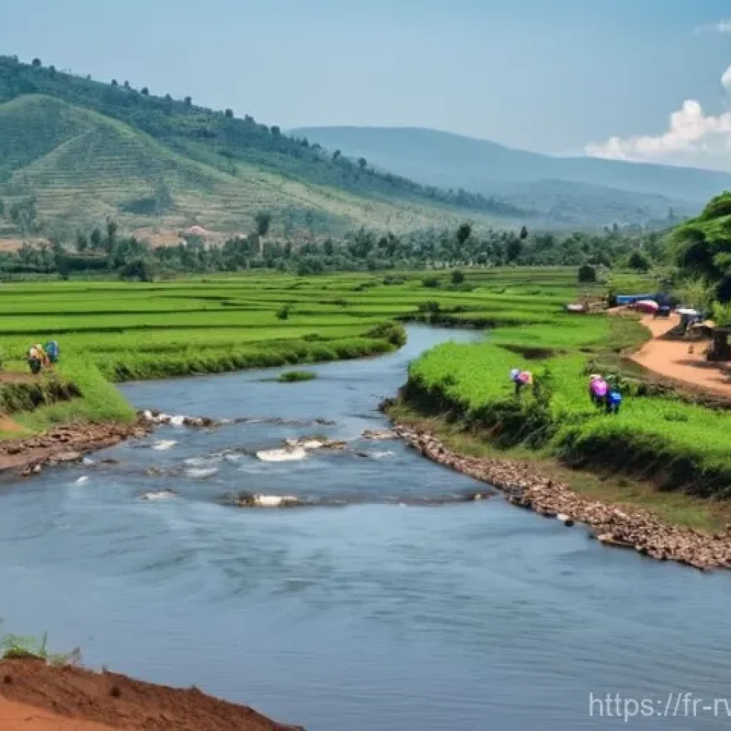 르완다의 주요 강 - **Prompt 1: Daily Life by the Nyabarongo River**
    "A vibrant scene along the Nyabarongo River in ...