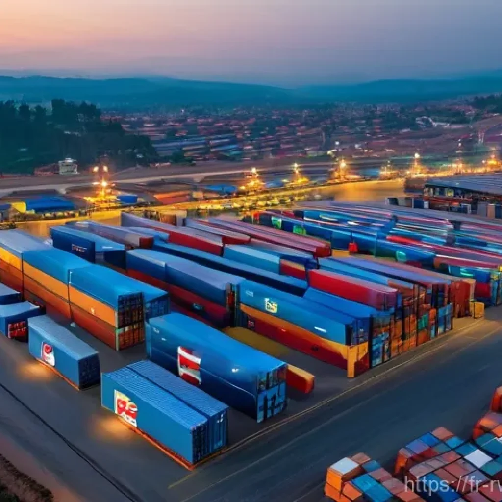 르완다의 물류 시스템 - **Prompt: The Kigali Logistics Platform (KLP) at Dawn.**
    "An aerial wide shot of the bustling Ki...