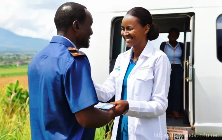 르완다의 국경 절차 - **Prompt for image generation:** "A conscientious European traveler, a man in his late 20s or early ...