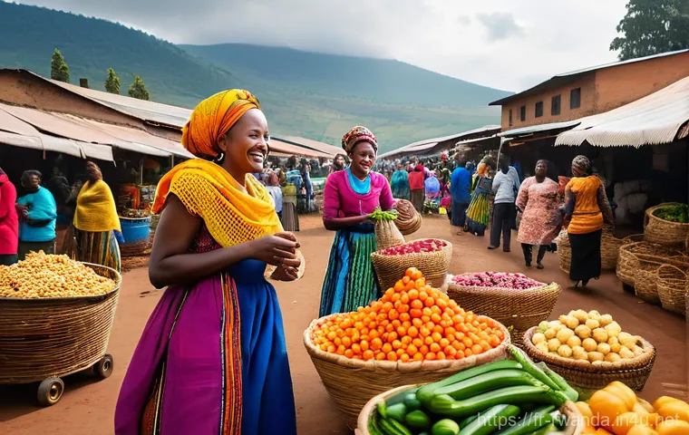 르완다의 생태 보호구역 - **Nyungwe Canopy Walk with Colobus Monkeys:**
    A breathtaking view from the Nyungwe National Park...