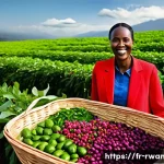 르완다 농산물 수출 - **Prompt:** A vibrant and dynamic scene capturing the essence of Rwanda's diverse agricultural expor...