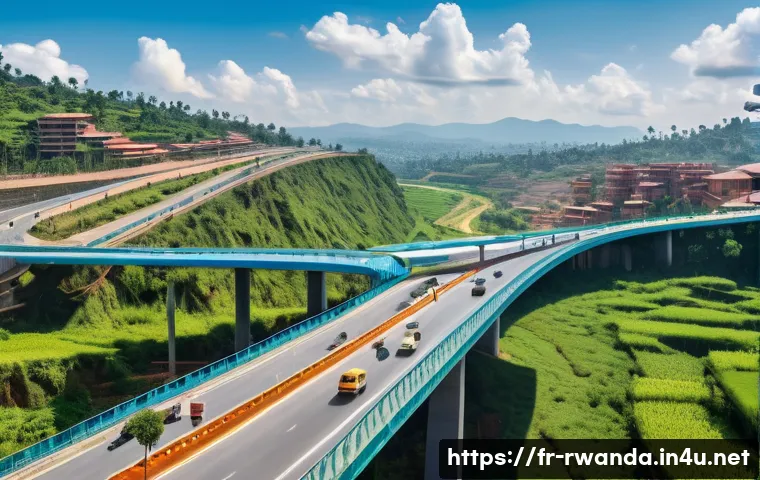 르완다와 중국의 경제 협력 - **Prompt 1: Modern Rwandan Development - Infrastructure and Collaboration**
    "A vibrant, wide-ang...